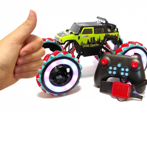  ماشین کنترلی شارژی آفرود جیپ سبز با دو کنترل دستی و دستبندی Off-Road RC Car Drift Wheels 1:10 -اسباب بازی